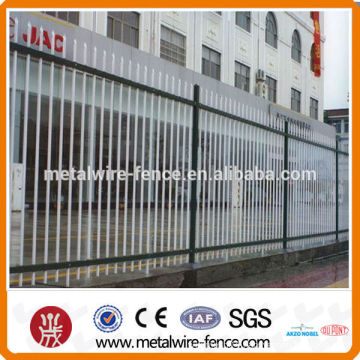 Erected Steel picket fencing